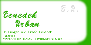 benedek urban business card